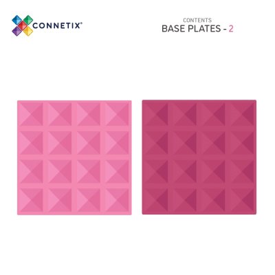 Connetix Magnetická stavebnice - Základna Pastel Pink & Berry Base, 2 ks - obrázek