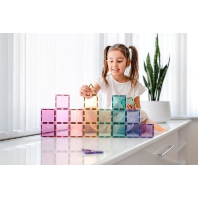 Connetix Magnetická stavebnice - Pastel Square Pack, 40 ks - obrázek