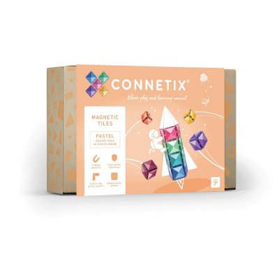 Connetix Magnetická stavebnice - Pastel Square Pack, 40 ks