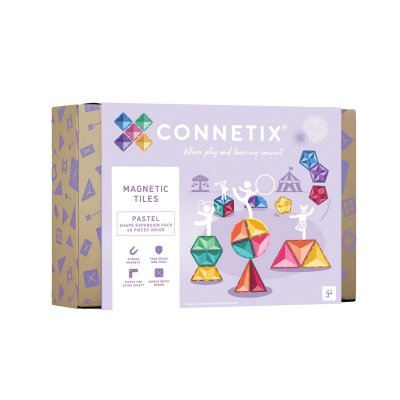 Connetix Magnetická stavebnice - Pastel Shape Expansion Pack, 48 ks