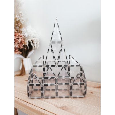 Connetix Magnetická stavebnice - Clear Starter Pack, 34 ks - obrázek