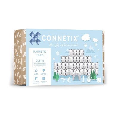 Connetix Magnetická stavebnice - Clear Rectangle Pack, 12 ks - obrázek