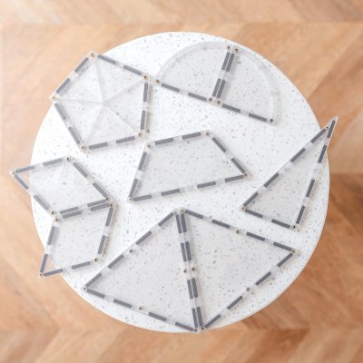 Connetix Magnetická stavebnice - Clear Shape Expansion Pack, 24 ks - obrázek