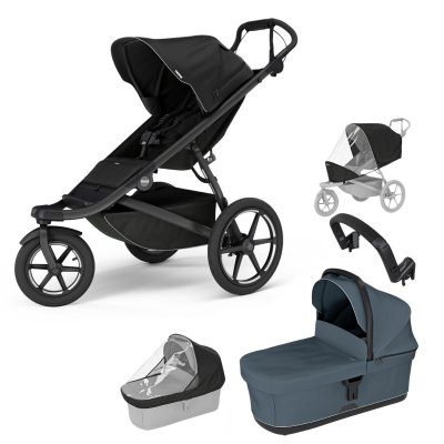 Thule Urban Glide 3 Kompletní kočárek + příslušenství - Black/Dark Slate