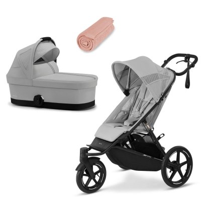 Cybex Avi Spin Kočárek od narození - Fog Grey/Pink