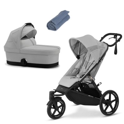 Cybex Avi Spin Kočárek od narození - Fog Grey/Blue
