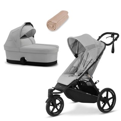 Cybex Avi Spin Kočárek od narození - Fog Grey/Sand