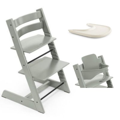 Stokke Tripp Trapp Set Židlička + Baby set + Pultík - Heather Mauve/Vanilla White