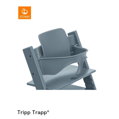 Stokke Tripp Trapp Set Židlička + Baby set + Pultík - Fjord Blue/Vanilla White - obrázek