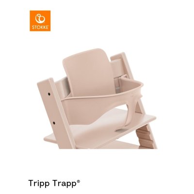 Stokke Tripp Trapp Set Židlička + Baby set + Newborn set - Serene Pink/Grey - obrázek