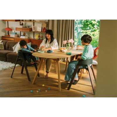 Stokke Steps Židlička - Black/Warm Brown - obrázek