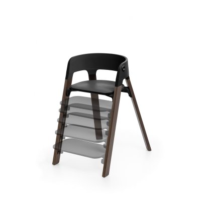 Stokke Steps Židlička - Black/Warm Brown - obrázek