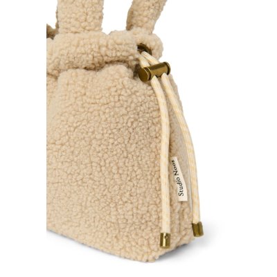 Studio Noos Mini taštička se stahovací stuhou Teddy - Ecru - obrázek