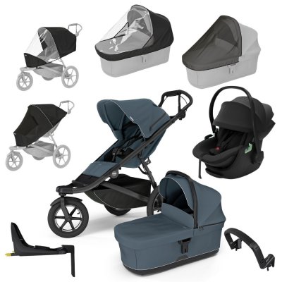 Thule Urban Glide 3 Kompletní kočárek + Autosedačka Maple + Základna + Příslušenství - Dark Slate