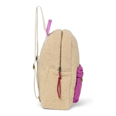 Studio Noos Dětský batoh Midi Teddy - Ecru/Purple - obrázek