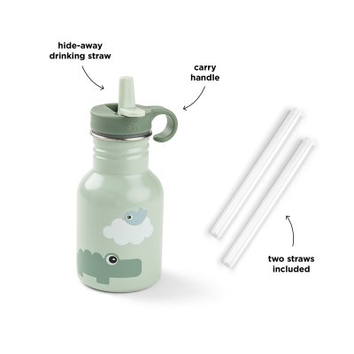 Done by Deer Dětská nerezová láhev Playground, 350 ml - Zelená - obrázek