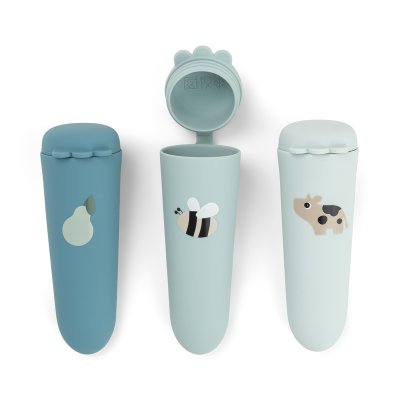 Done by Deer Silikonové formičky Dotti, 3 ks - Modré