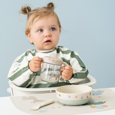 Done by Deer Bryndáček s rukávem Stripes - Zelený - obrázek