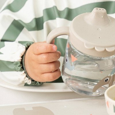 Done by Deer Bryndáček s rukávem Stripes - Zelený - obrázek