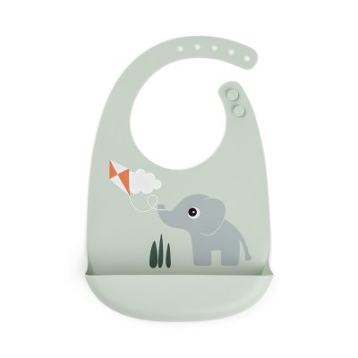 Done by Deer Silikonový bryndáček Playground - Zelený