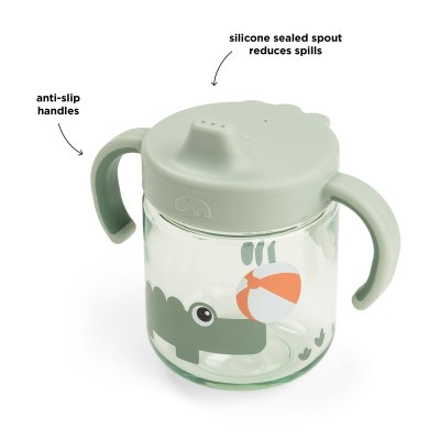 Done by Deer Dětský hrneček s pítkem Playground - Zelený - obrázek