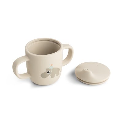 Done by Deer Silikonový hrneček s pítkem Celebration - Pískový - obrázek