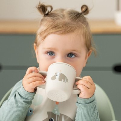 Done by Deer Silikonový hrneček s pítkem Celebration - Pískový - obrázek