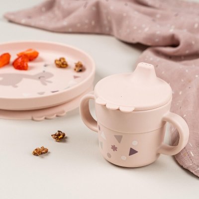 Done by Deer Foodie Jídelní set Celebration - Lalee Růžový - obrázek