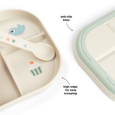 Done by Deer Foodie Dělený talíř Celebration - Pískový - obrázek