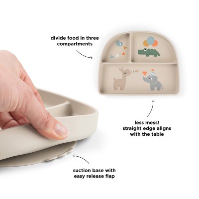 Done by Deer Stick & Stay Jídelní talíř Celebration - Pískový - obrázek