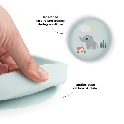 Done by Deer Stick & Stay Silikonový talíř Playground - Modrý - obrázek