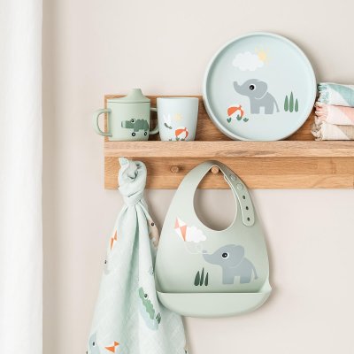 Done by Deer Stick & Stay Silikonový talíř Playground - Modrý - obrázek