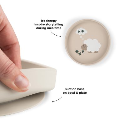 Done by Deer Stick & Stay Silikonový talíř Playground - Pískový - obrázek