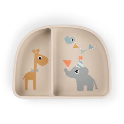 Done by Deer Stick & Stay Silikonová miska Celebration - Písková