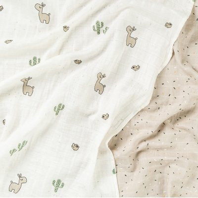 Done by Deer Mušelínové plenky Lalee 2 ks - Pískové - obrázek