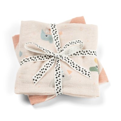 Done by Deer Mušelínové plenky Celebration 2 ks - Růžové