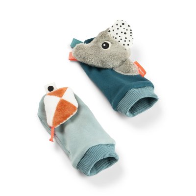 Done by Deer Dětské ponožky/Chrastítka Playground - Modré