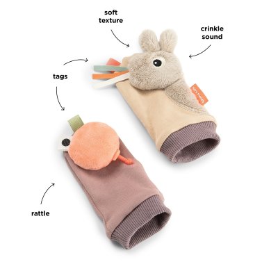 Done by Deer Dětské ponožky/Chrastítka Celebration - Růžové - obrázek