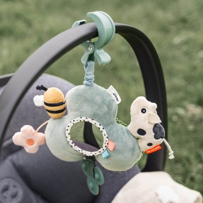 Done by Deer Hračka na kočárek Tiny Farm - Zelená - obrázek