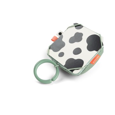 Done by Deer Dětské kontrastní karty s držákem Tiny Farm - Zelené - obrázek