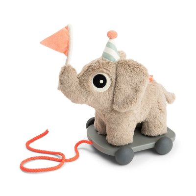 Done by Deer Tahací hračka na kolečkách Elphee - Písková - obrázek