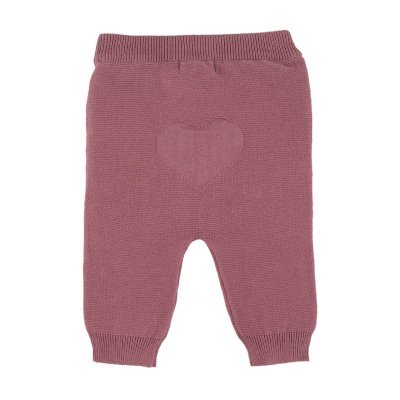 Sterntaler Pletené tepláčky s nízkým sedem GOTS - Pearl Pink, vel. 56 - obrázek