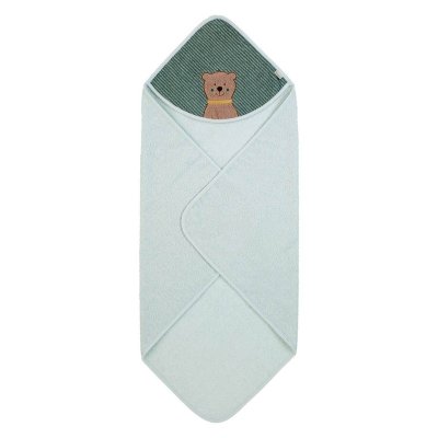 Sterntaler Kojenecká osuška s kapucí 80 x 80 cm - Medvídek Ben Green - obrázek