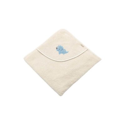 Sterntaler Kojenecká osuška s kapucí 80 x 80 cm - Dino Rexi Beige - obrázek