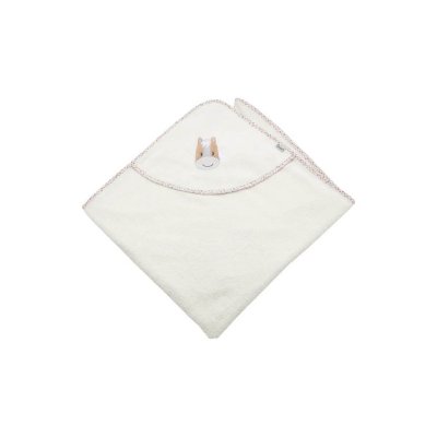 Sterntaler Kojenecká osuška s kapucí 80 x 80 cm - Koník Sunny Ecru