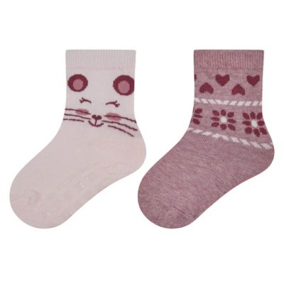 Sterntaler Protiskluzové ponožky 2 páry - Myš a srdce, vel. 19/20