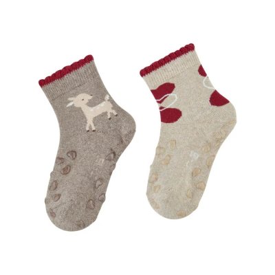 Sterntaler Protiskluzové ponožky na lezení 2 páry - Fawn, vel. 21/22