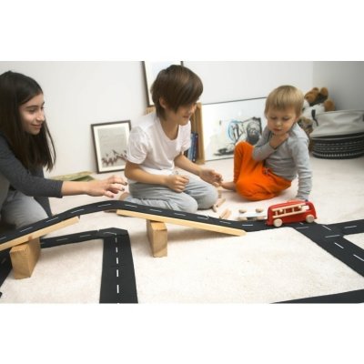 ToddleRoad Silikonové puzzle flexibilní silnice - Město, 14 ks - obrázek