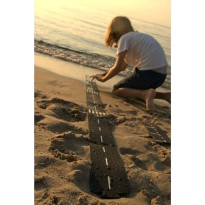 ToddleRoad Silikonové puzzle flexibilní silnice - Město, 14 ks - obrázek