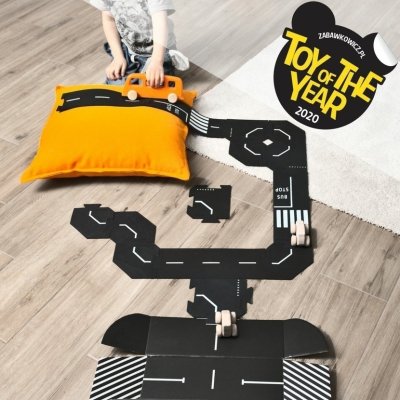 ToddleRoad Silikonové puzzle flexibilní silnice - Město, 14 ks - obrázek